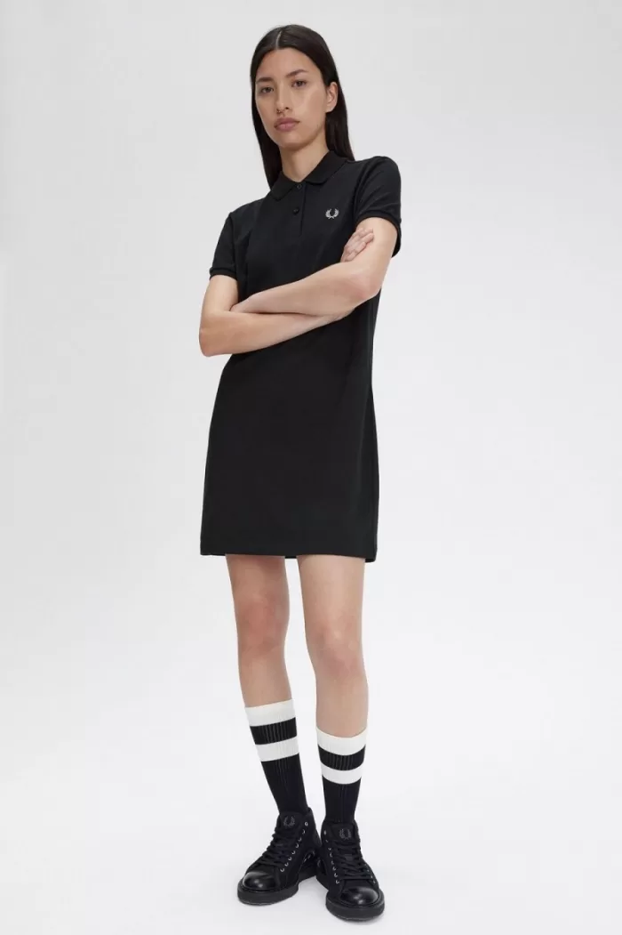 Fred Perry Shirt Women’s Dress Black | JABKN5102