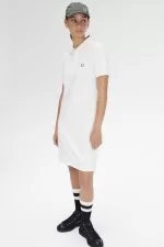 Fred Perry Shirt Women’s Dress Snow White | IFLJE1604