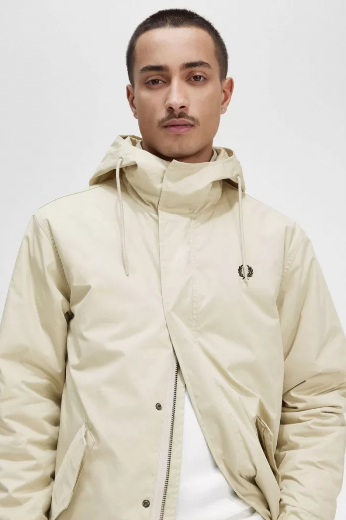 Fred Perry Short Padded Men’s Parka Light Mint | EOGLD4709