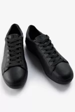 Fred Perry Spencer Men’s Tennis Shoes Black Night Green | VQTPY8024