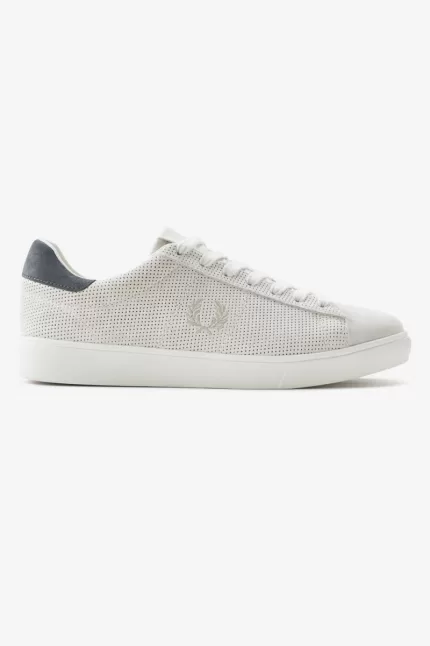 Fred Perry Spencer Men’s Tennis Shoes Snow White Oatmeal | NWQBD0317