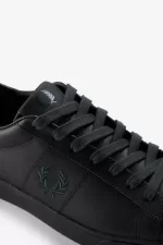 Fred Perry Spencer Women’s Tennis Shoes Black Night Green | MBKIR4192