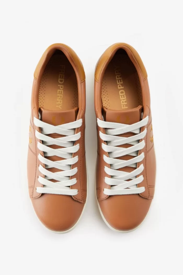 Fred Perry Spencer Women’s Tennis Shoes Dark Tan Dark Coffee | ARJOQ8372