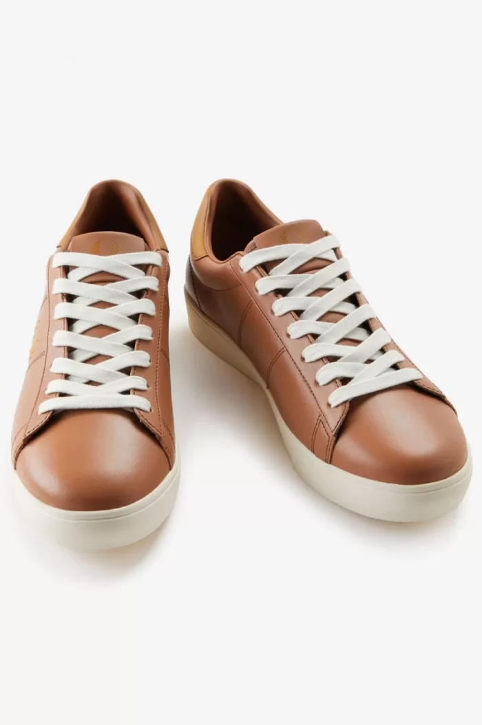 Fred Perry Spencer Women’s Tennis Shoes Dark Tan Dark Coffee | ARJOQ8372