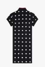 Fred Perry Spot Print Piqué Women’s Dress Black | PDNYX2478