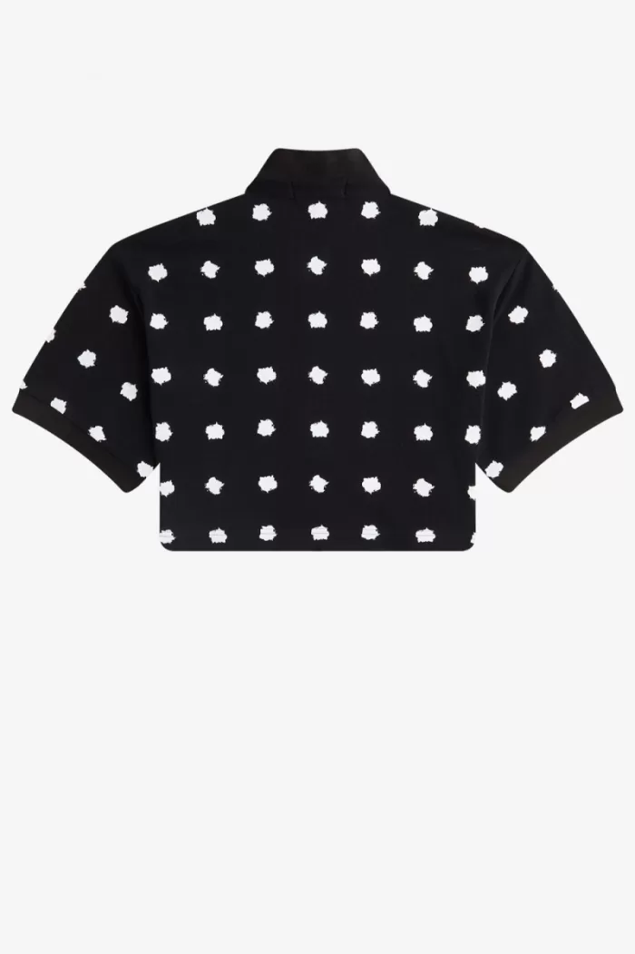 Fred Perry Spot Print Piqué Women’s Polo Shirt Black | QICHM5170