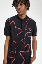 Fred Perry Star Men’s Shirt Black | CWTLS7496