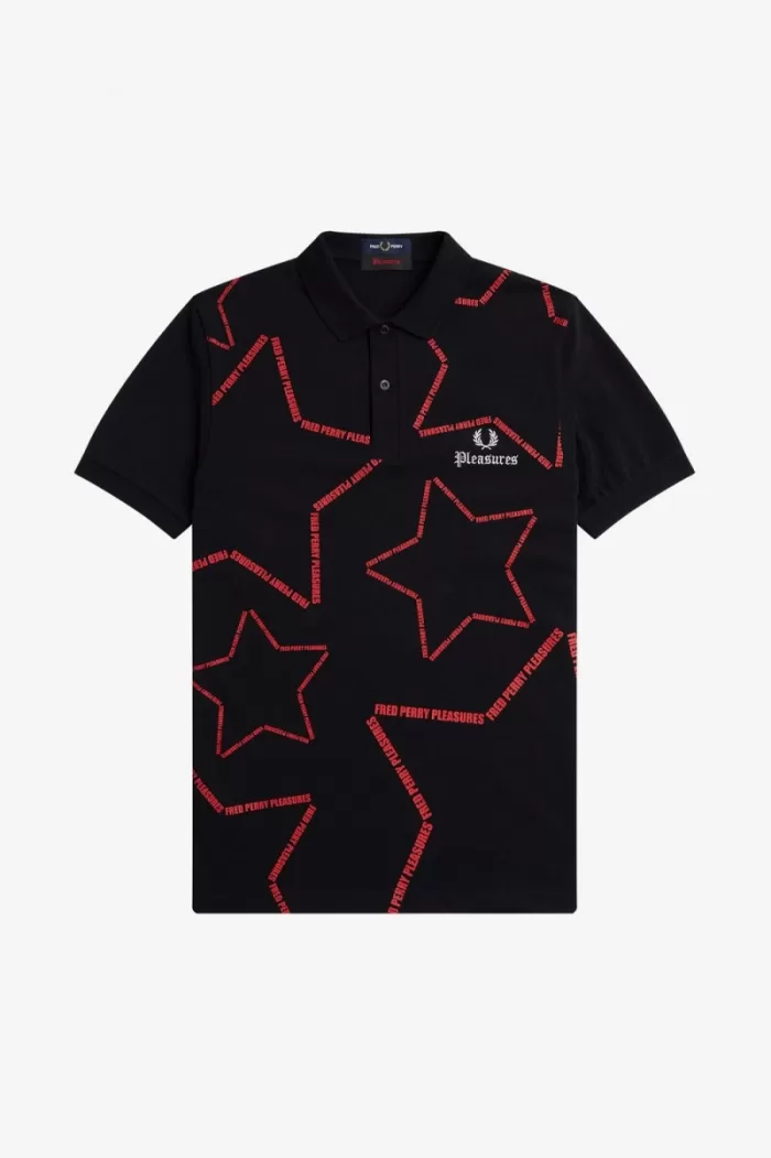 Fred Perry Star Men’s Shirt Black | CWTLS7496