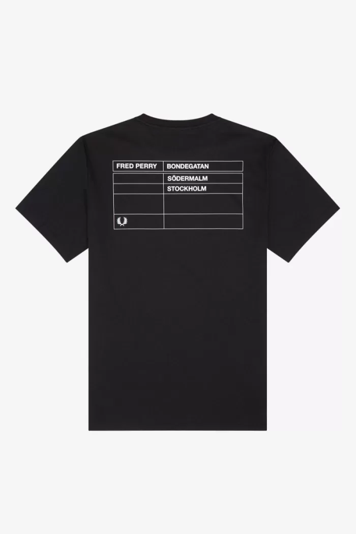 Fred Perry Stockholm Ringer Men’s T-Shirt Black | FEILJ4938