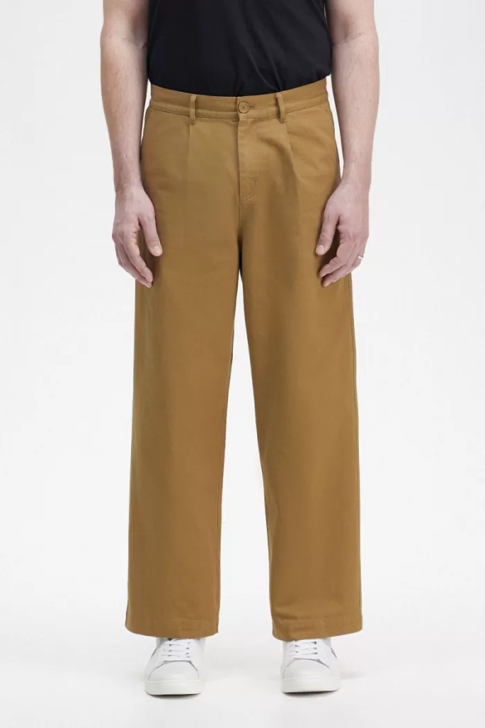 Fred Perry Straight Leg Men’s Pants Brown | ROYJL1897