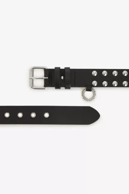 Fred Perry Studded Leather Men’s Belts Black | QHDON0254