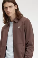 Fred Perry Tape Detail Collared Men’s Track Jackets Dark Red | URYKF9037