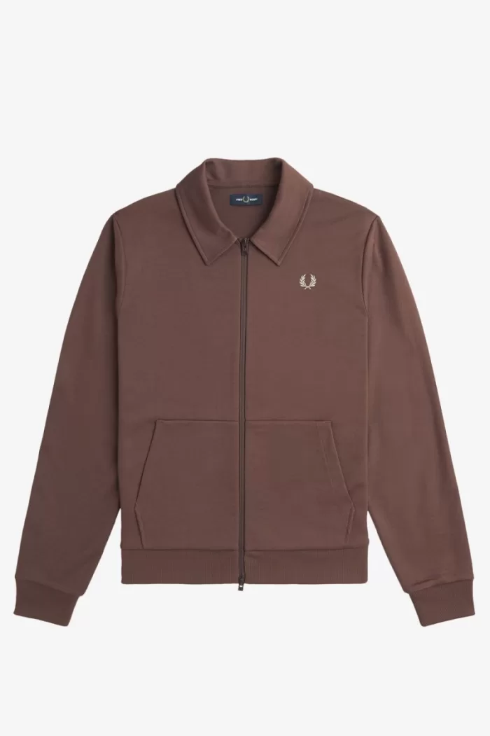 Fred Perry Tape Detail Collared Men’s Track Jackets Dark Red | URYKF9037