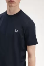 Fred Perry Tape Detail Men’s T-Shirt Navy | WSURE6854