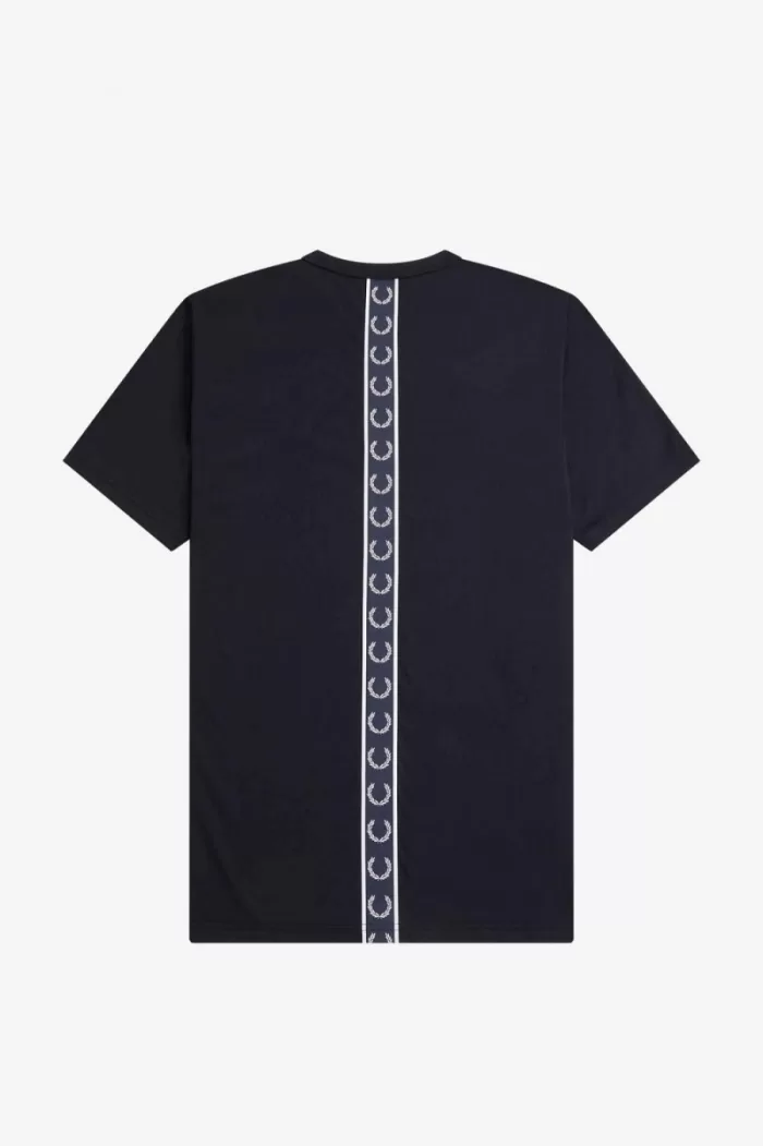 Fred Perry Tape Detail Men’s T-Shirt Navy | WSURE6854