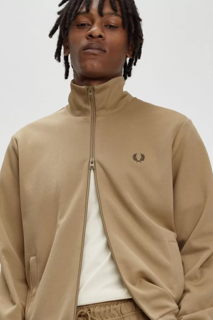 Fred Perry Tape Detail Men’s Track Jackets Green | MUWBR4760