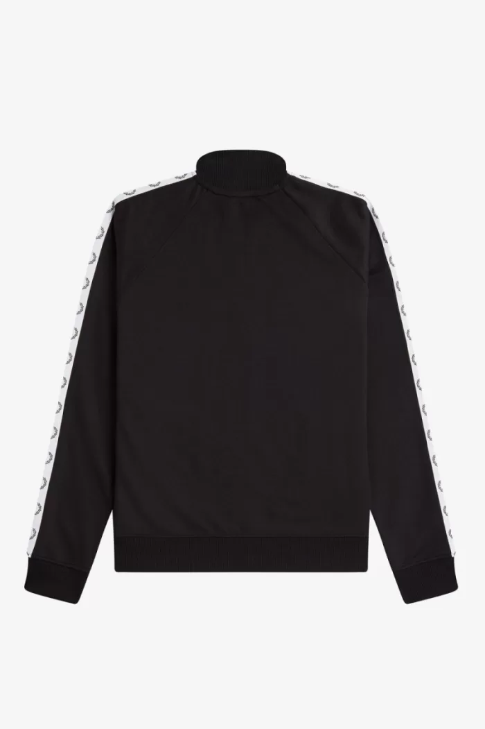 Fred Perry Taped Men’s Track Jackets Black | OQCTI0321