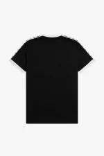 Fred Perry Taped Ringer Men’s T-Shirt Black | MPEZC3728