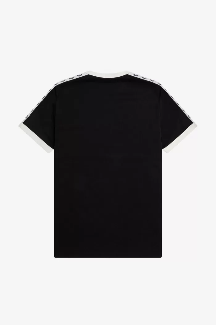 Fred Perry Taped Ringer Men’s T-Shirt Black | MPEZC3728