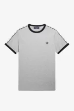 Fred Perry Taped Ringer Men’s T-Shirt Grey | DXLNH4195