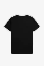 Fred Perry Taped Ringer Women’s T-Shirt Black | OKQWA2786