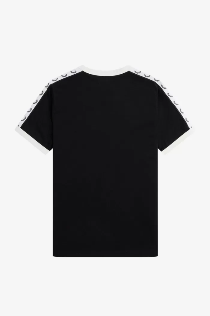 Fred Perry Taped Ringer Women’s T-Shirt Black | OKQWA2786