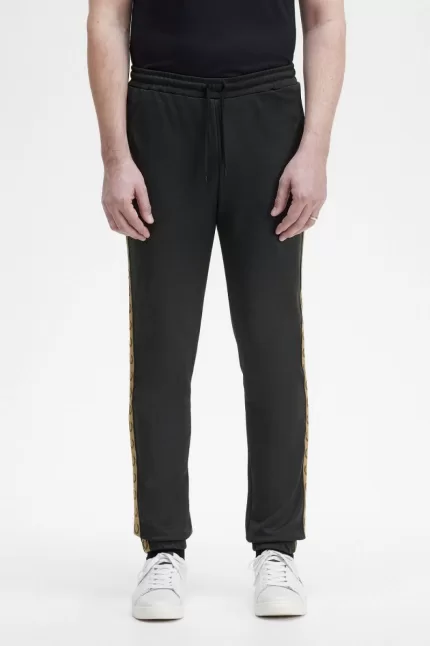 Fred Perry Taped Track Men’s Pants Black Brown | OCHXE4701