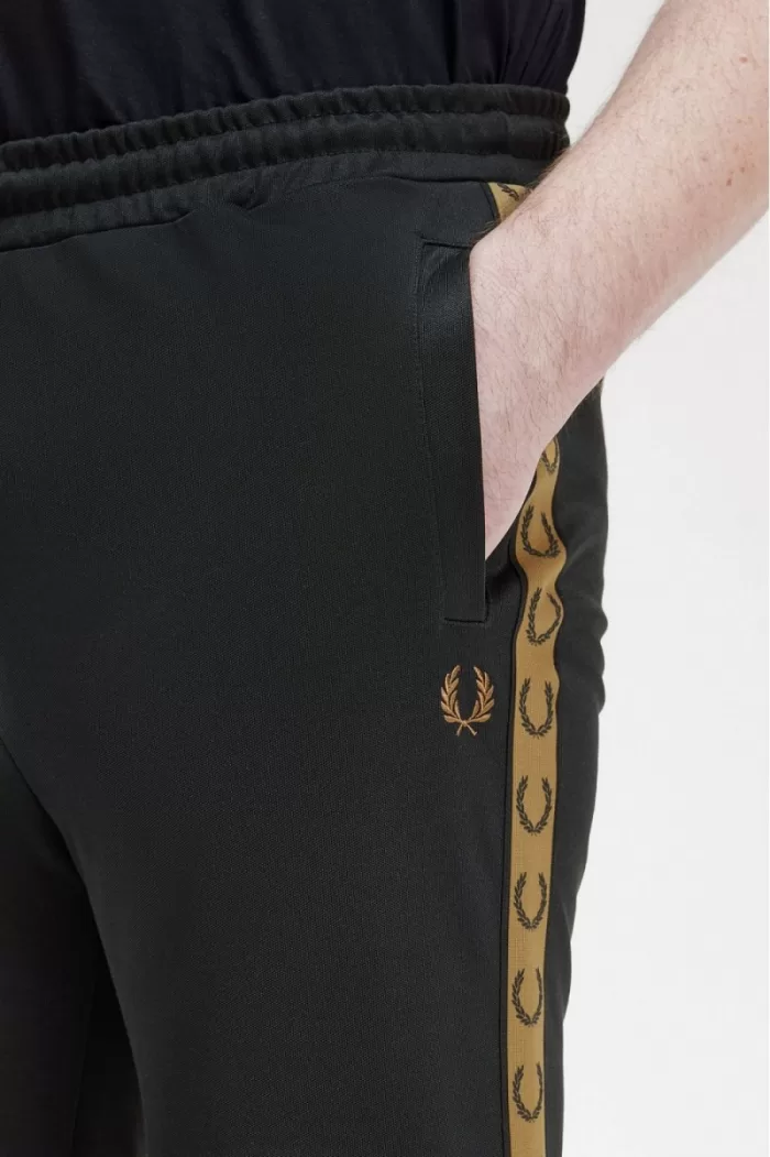 Fred Perry Taped Track Men’s Pants Black Brown | OCHXE4701