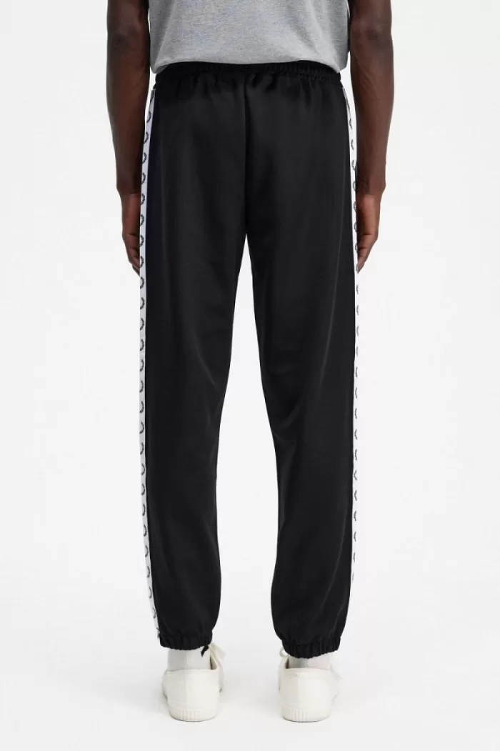 Fred Perry Taped Track Men’s Pants Black | JWDCQ3790