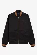 Fred Perry Tennis Bomber Men’s Jackets Black | RXJUN9302