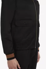 Fred Perry Tennis Bomber Men’s Jackets Black | RXJUN9302