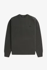 Fred Perry Textured Lambswool Men’s Jumper Field Green | CENJW1796