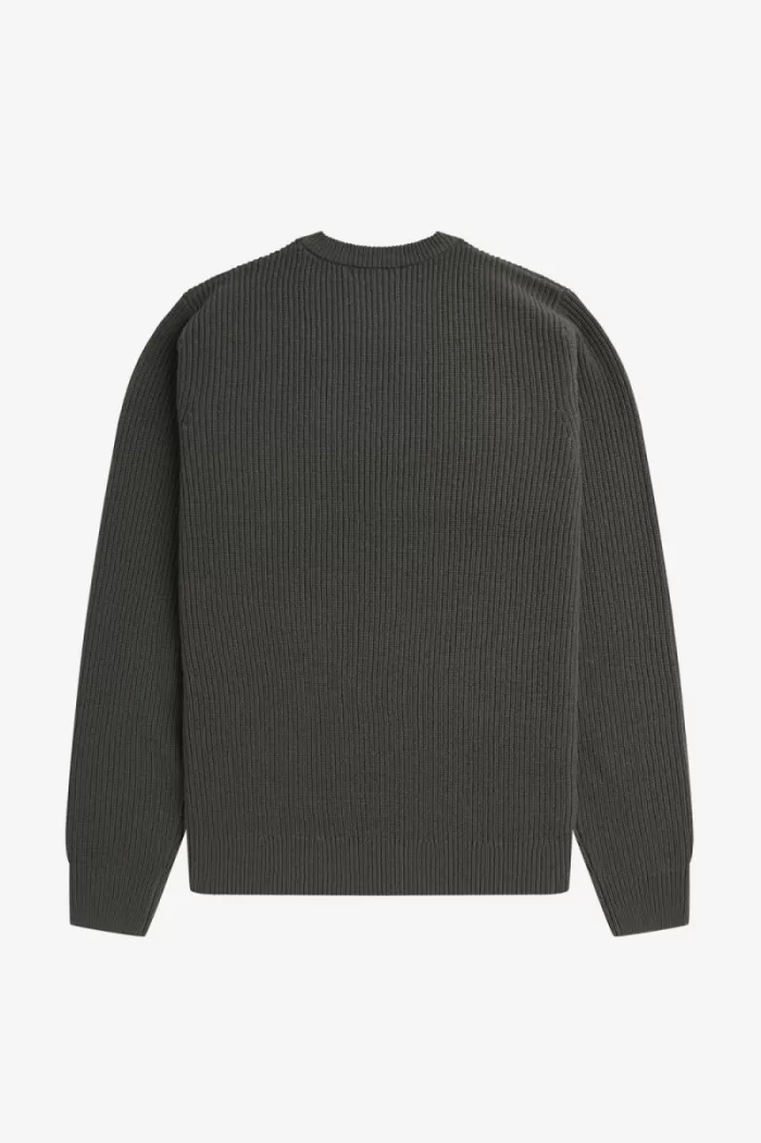 Fred Perry Textured Lambswool Men’s Jumper Field Green | CENJW1796