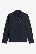 Fred Perry Textured Zip-Through Men’s Shirt Navy | TYFMP8401