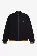 Fred Perry Tipped Detail Men’s Track Jackets Black | NEFZJ5238