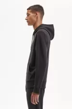 Fred Perry Tipped Hooded Men’s Sweatshirts Anchor Grey Dark Coffee | REAKF1563