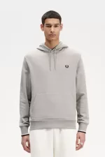 Fred Perry Tipped Hooded Men’s Sweatshirts Grey | SDYNO8724