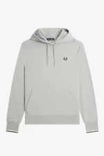 Fred Perry Tipped Hooded Men’s Sweatshirts Grey | SDYNO8724