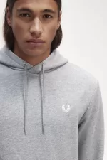 Fred Perry Tipped Hooded Men’s Sweatshirts Grey | WZQJG6134