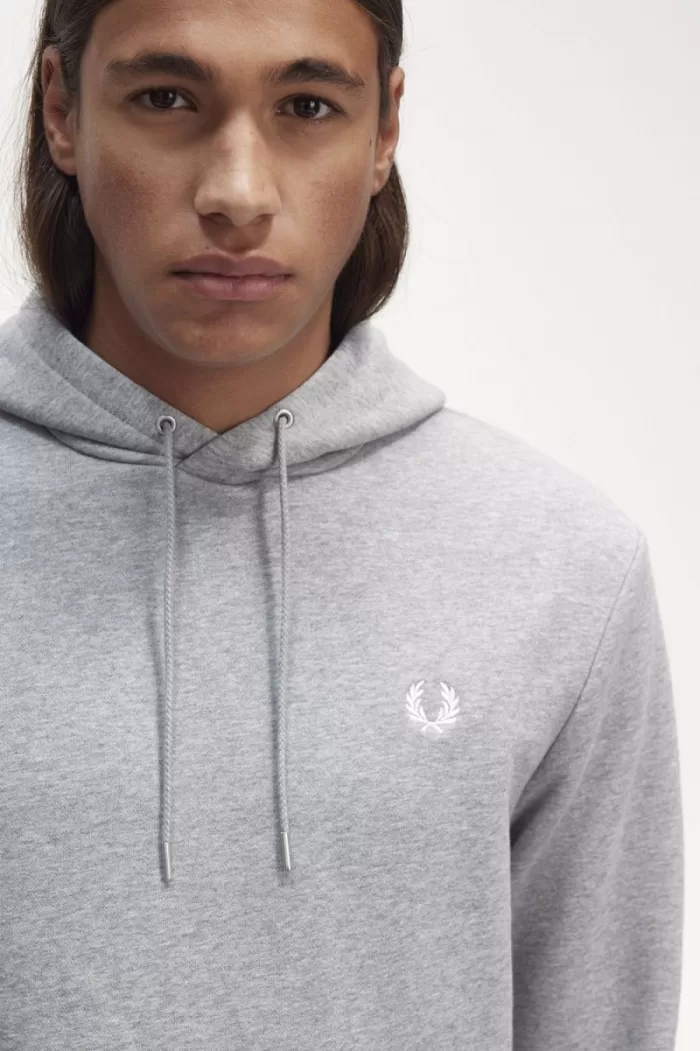 Fred Perry Tipped Hooded Men’s Sweatshirts Grey | WZQJG6134