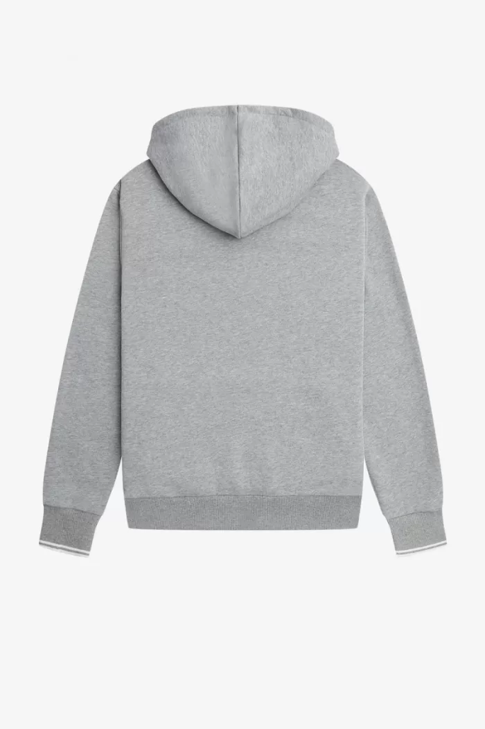 Fred Perry Tipped Hooded Men’s Sweatshirts Grey | WZQJG6134