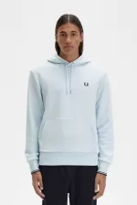 Fred Perry Tipped Hooded Men’s Sweatshirts Light Aqua | SXKBP4163