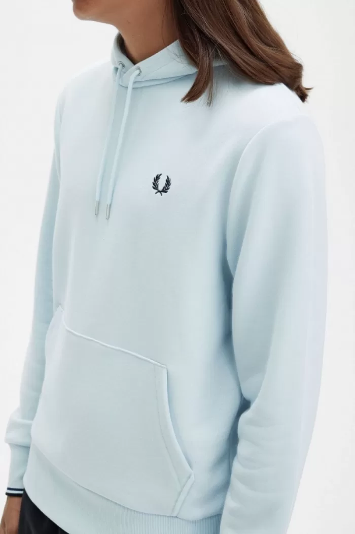 Fred Perry Tipped Hooded Men’s Sweatshirts Light Aqua | SXKBP4163