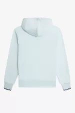 Fred Perry Tipped Hooded Men’s Sweatshirts Light Aqua | SXKBP4163