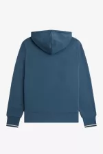 Fred Perry Tipped Hooded Men’s Sweatshirts Midnight Blue | ETNIL5280