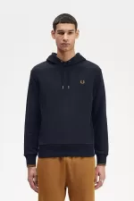 Fred Perry Tipped Hooded Men’s Sweatshirts Navy Dark Coffee | PXFQA3056