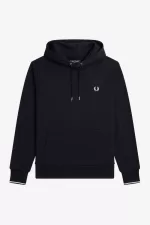 Fred Perry Tipped Hooded Men’s Sweatshirts Navy | YOSRQ3201