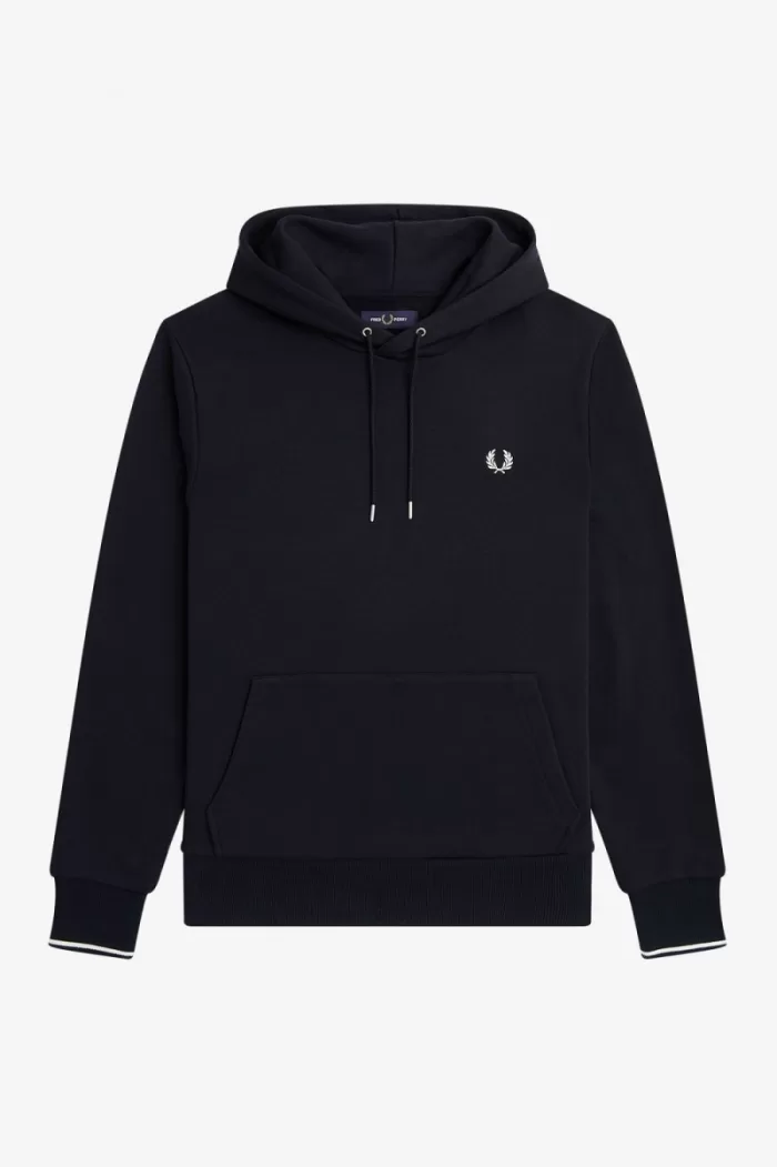 Fred Perry Tipped Hooded Men’s Sweatshirts Navy | YOSRQ3201