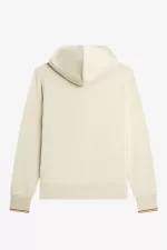 Fred Perry Tipped Hooded Men’s Sweatshirts Oatmeal | ISZAQ0972