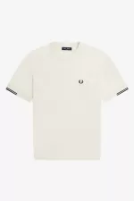 Fred Perry Tipped Sleeve Men’s T-Shirt Beige | IOTWD3475